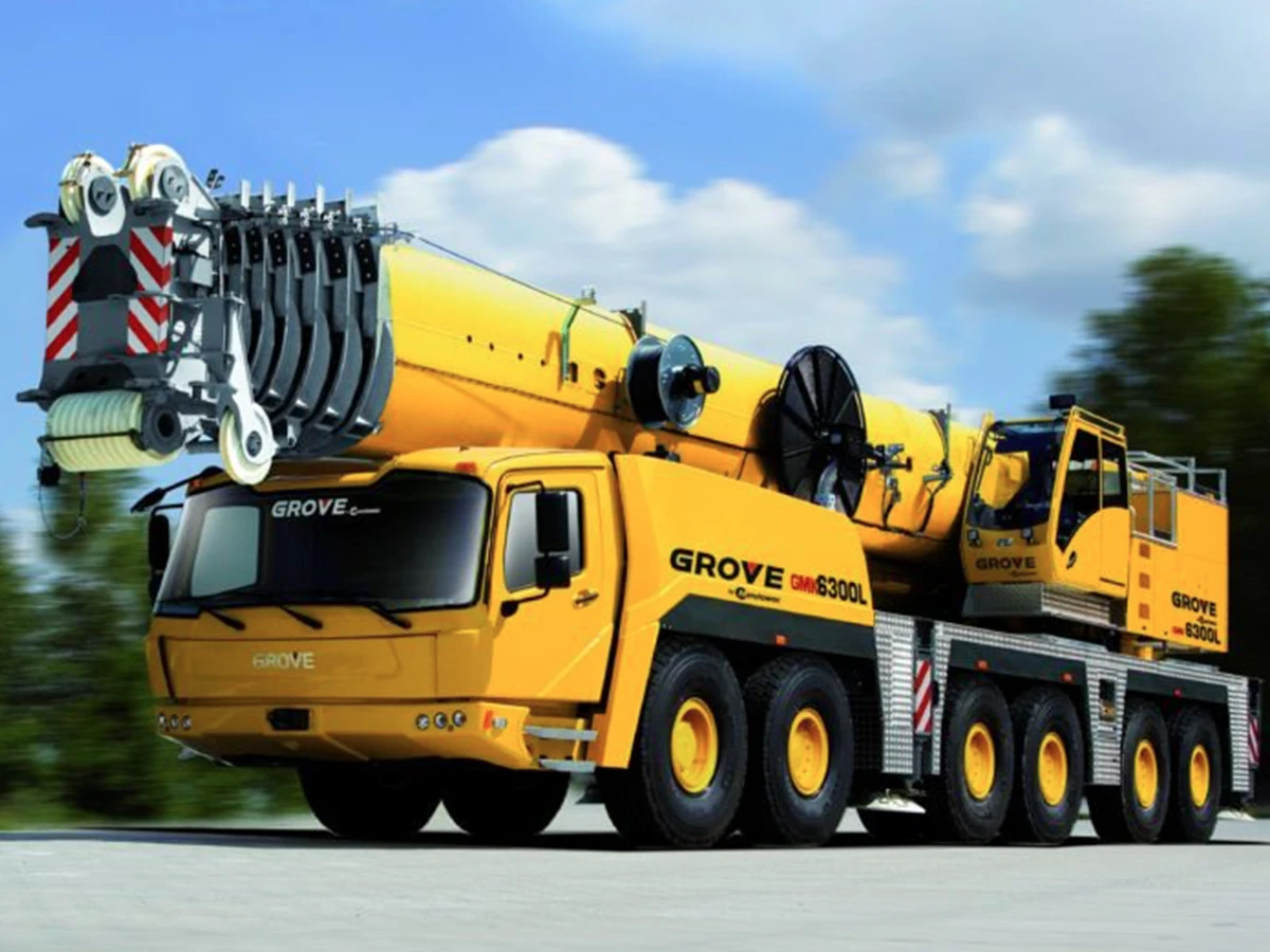 Grove all-terrain mobile crane with bespoke fabricated cab glass